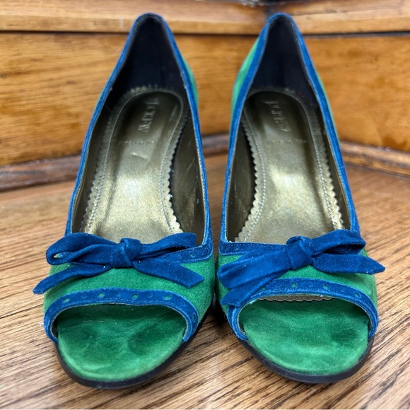 J. Crew | Leather Open Toe Platform Heels - Picture 3 of 14